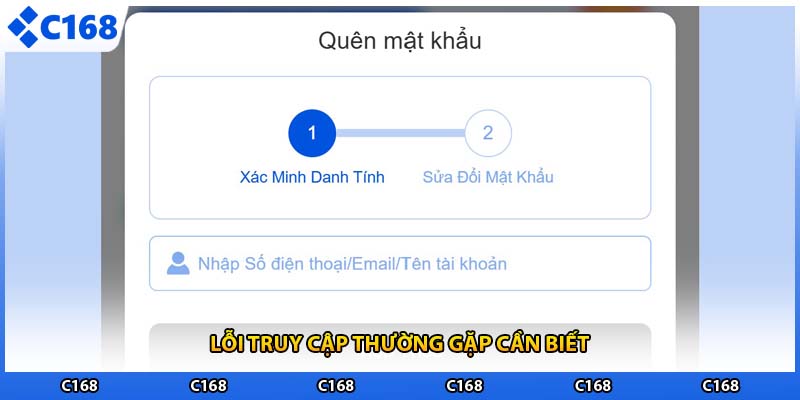 Lỗi truy cập thường gặp cần biết