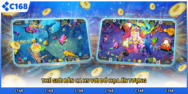 Thế giới bắn cá H5 với đồ họa ấn tượng